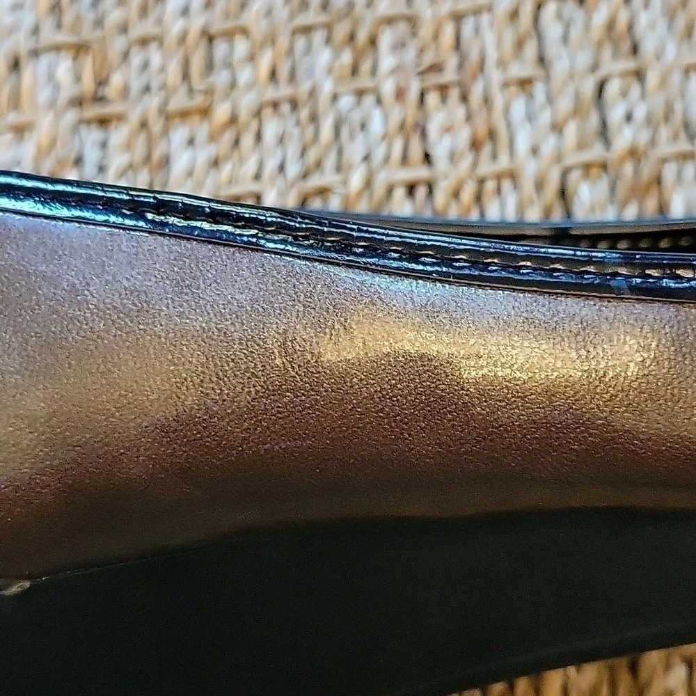 ANNE KLEIN SPORT round toe ballet shoes.  Slight wedge.  Size is 9.